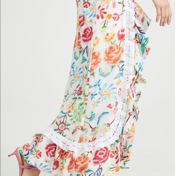 All Things Mochi White Floral Silk Clara skirt XS - Picture 4 of 15